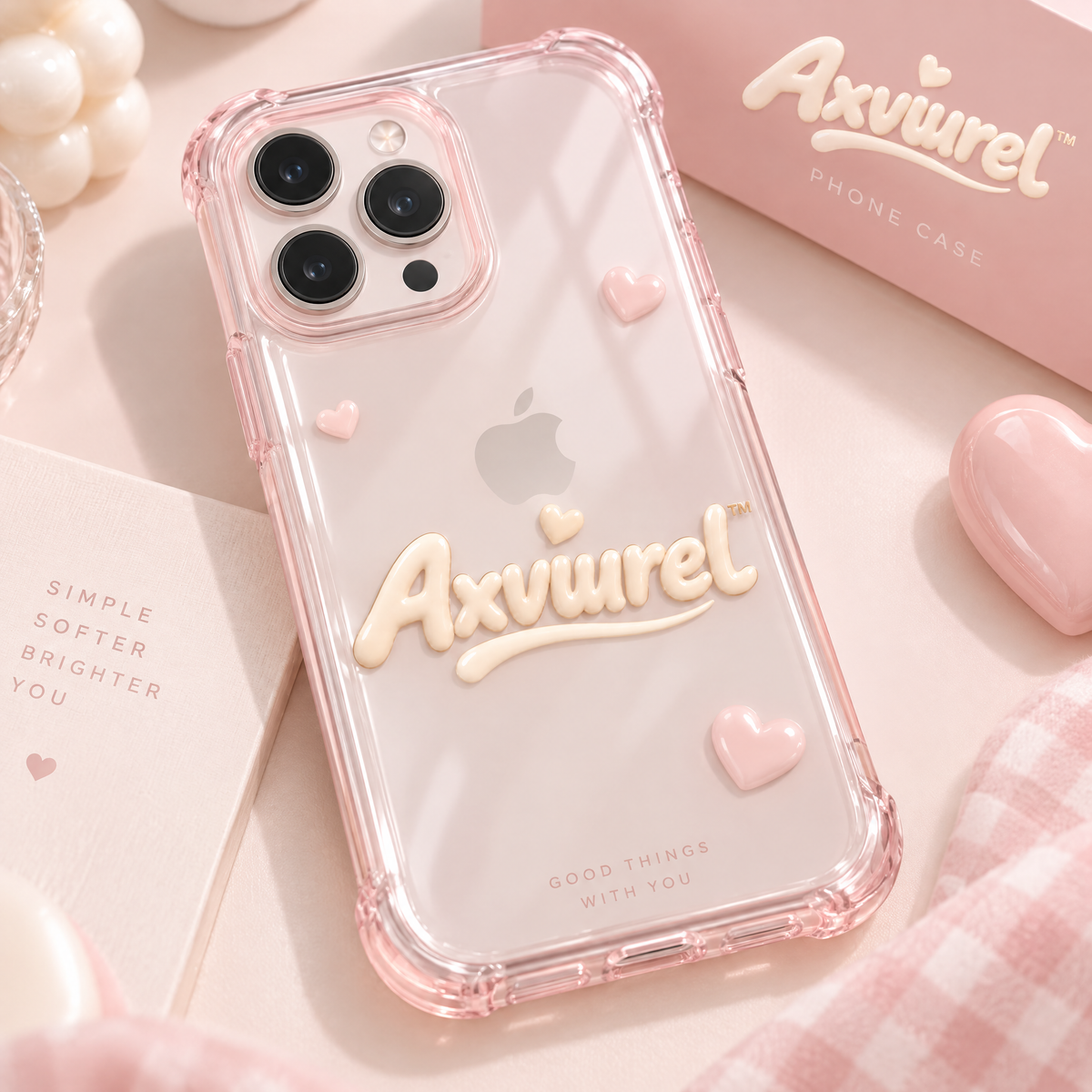 Axvurel™ Sweetheart Clear Phone Case — main design