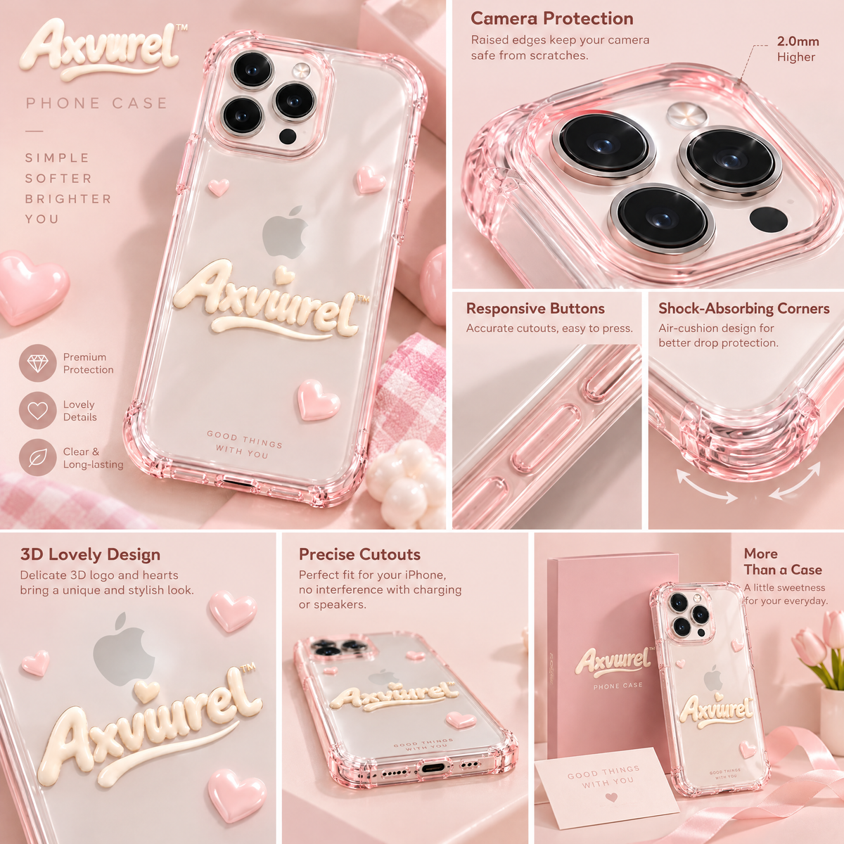 Axvurel™ Sweetheart Clear Phone Case — product details