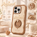 Axvurel™ Cream & Mocha 360° Ring Stand Case — main design