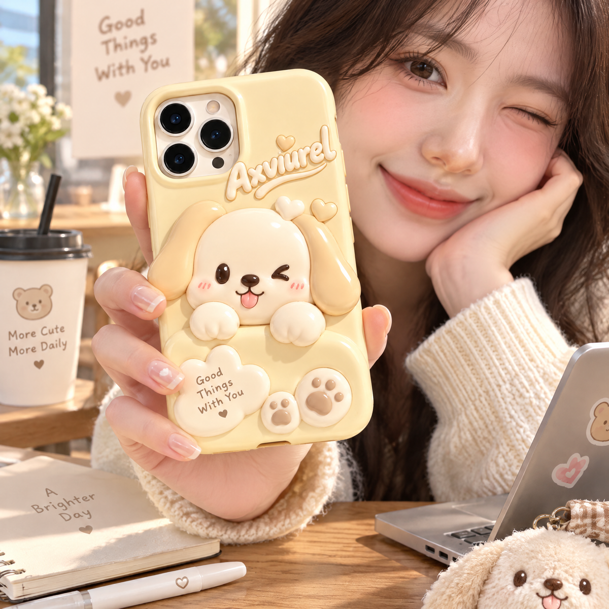 Axvurel™ Vanilla Bunny 3D Phone Case — everyday styling
