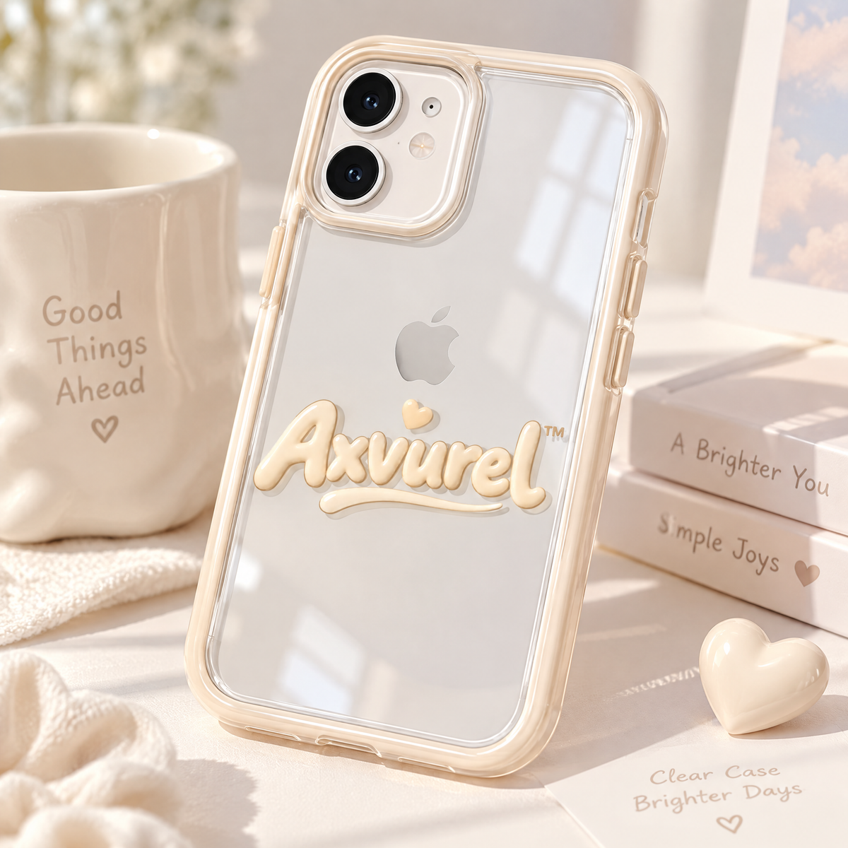 Axvurel™ Champagne Clear Everyday Case — main design
