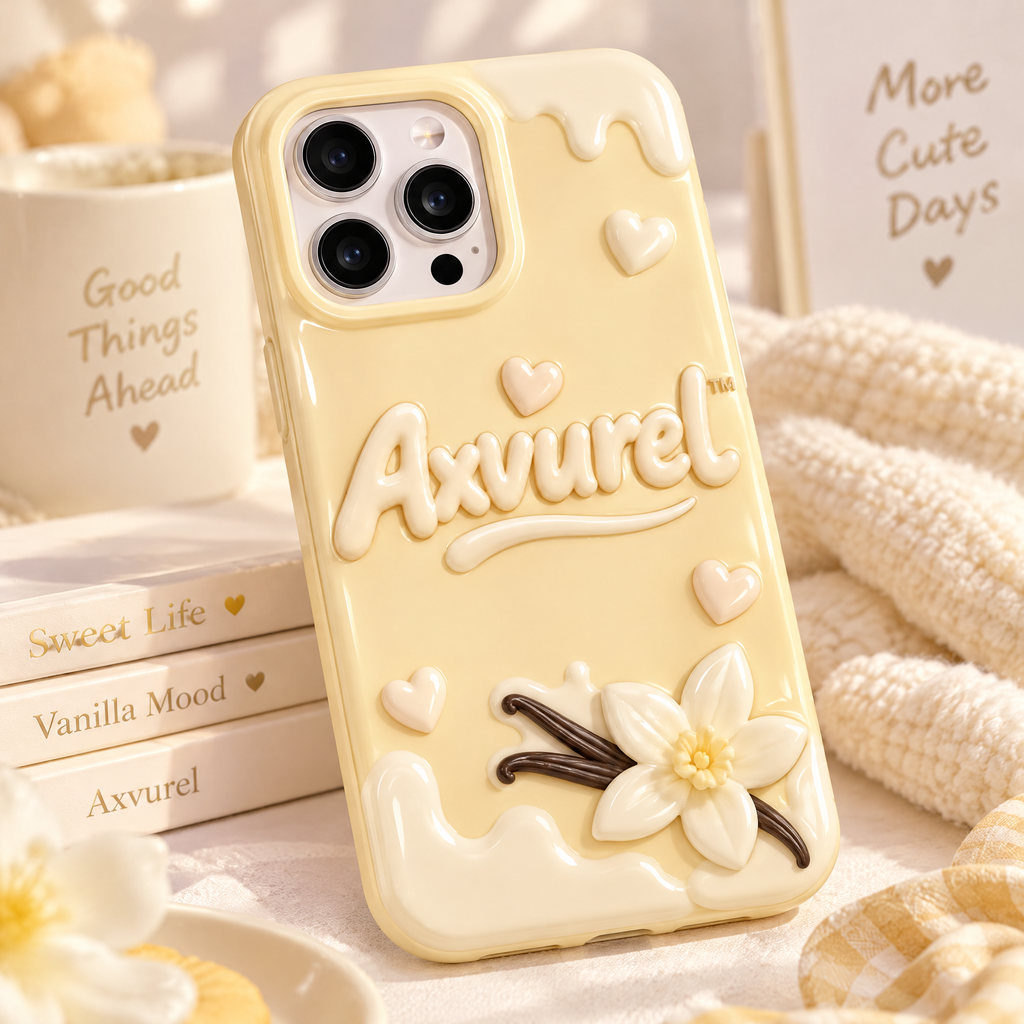 Axvurel™ Vanilla Bloom 3D Flower Phone Case — main design