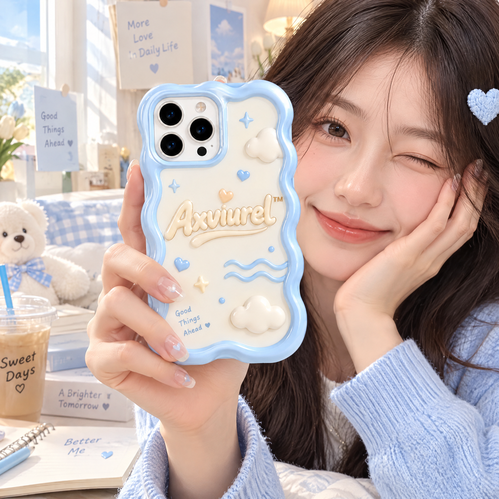Axvurel™ Dreamy Blue Cloud 3D Phone Case — everyday styling