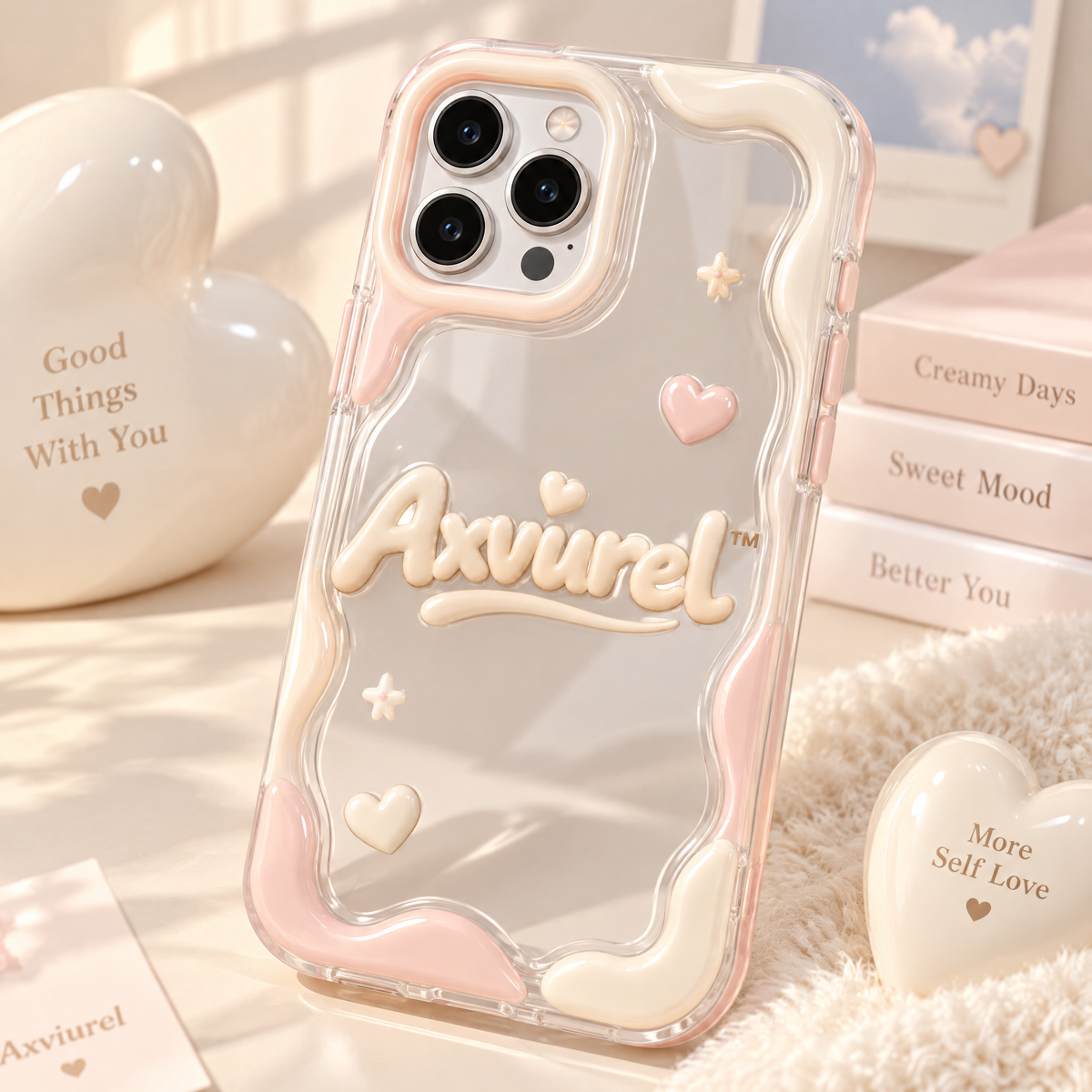 Axvurel™ Pastel Wave Clear Phone Case — main design