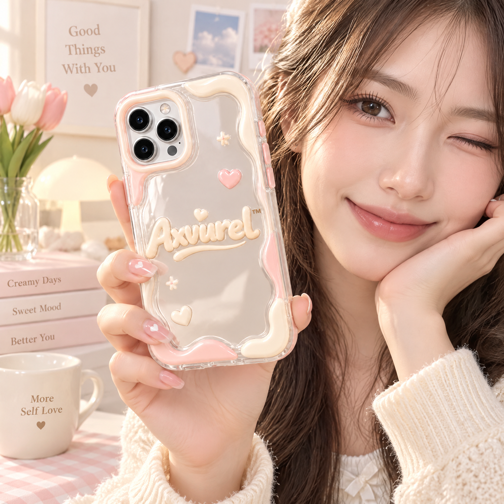 Axvurel™ Pastel Wave Clear Phone Case — everyday styling